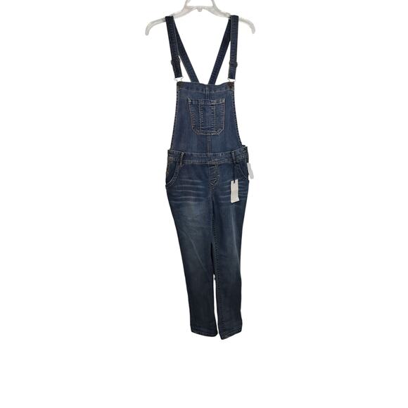 4002) Wallflower Bibs Icy Blue Denim Overall Crisscross (JR) Large - Picture 1 of 9